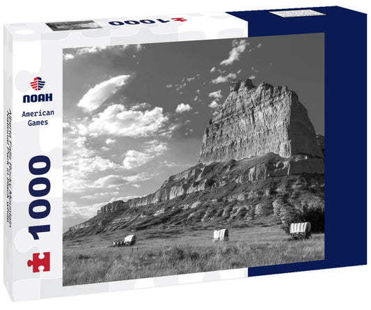 Noah Jigsaw Puzzle Alberta Falls Rocky Mountain National Park in black white 1000 pieces