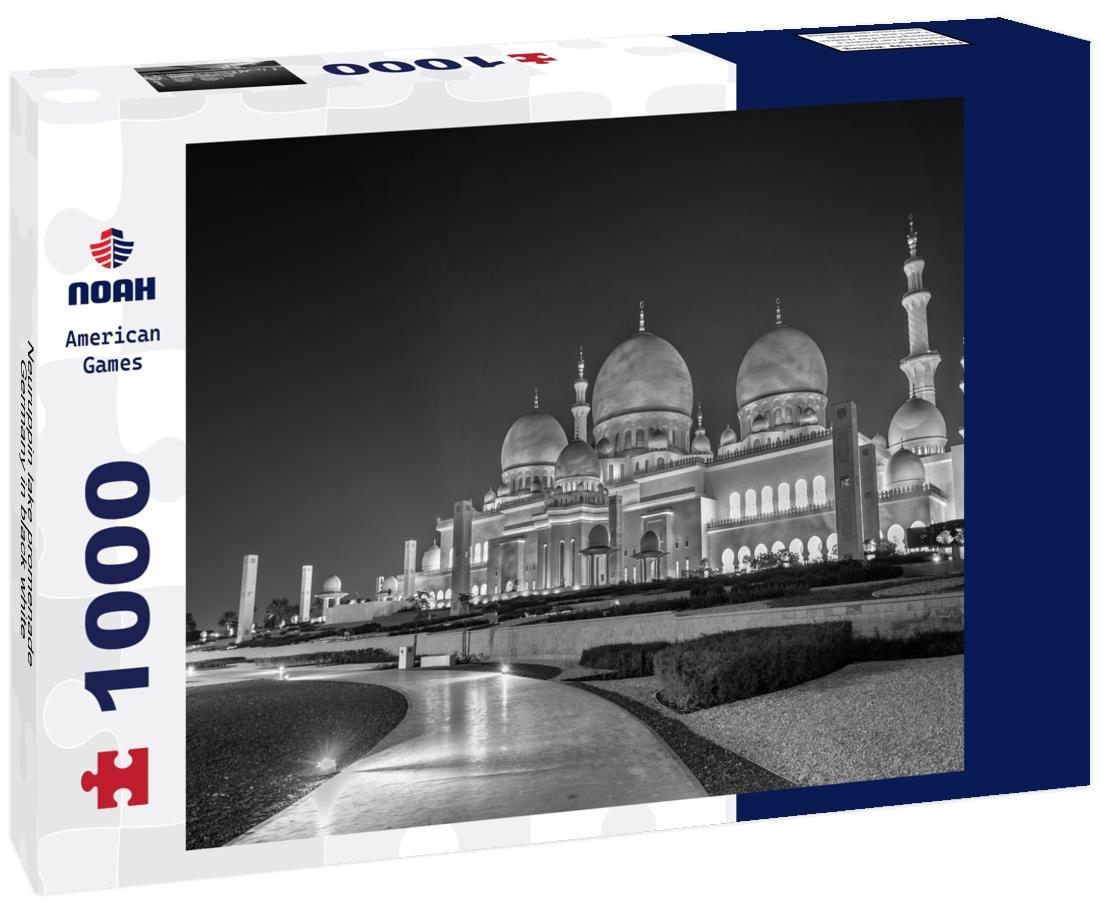 Noah Jigsaw Puzzle Neuruppin lake promenade, Germany in black white 1000 pieces