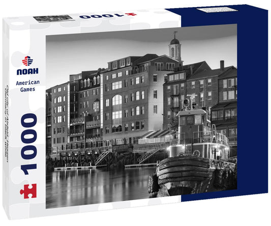 Noah Jigsaw Puzzle Old city of Alsfeld, Hessen, Germany in black white 1000 pieces