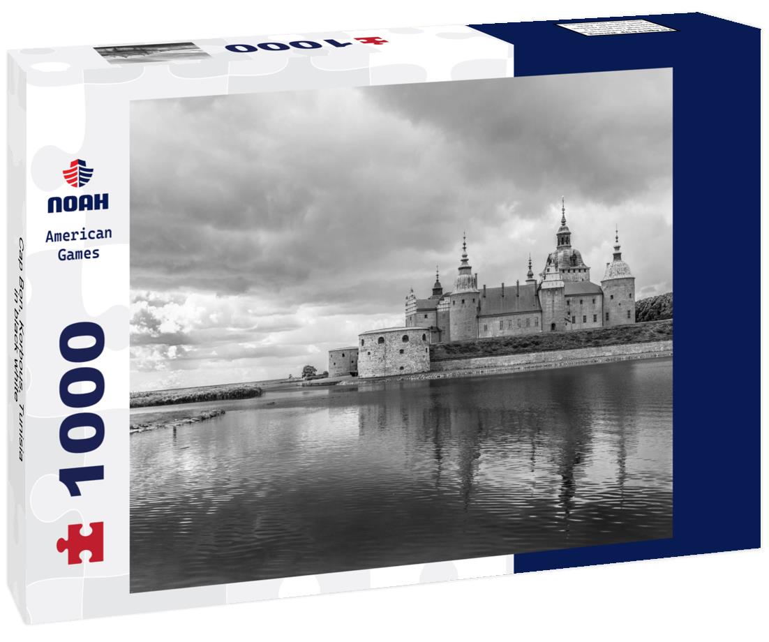 Noah Jigsaw Puzzle Cap Bon, Korbous, Tunisia in black white 1000 pieces