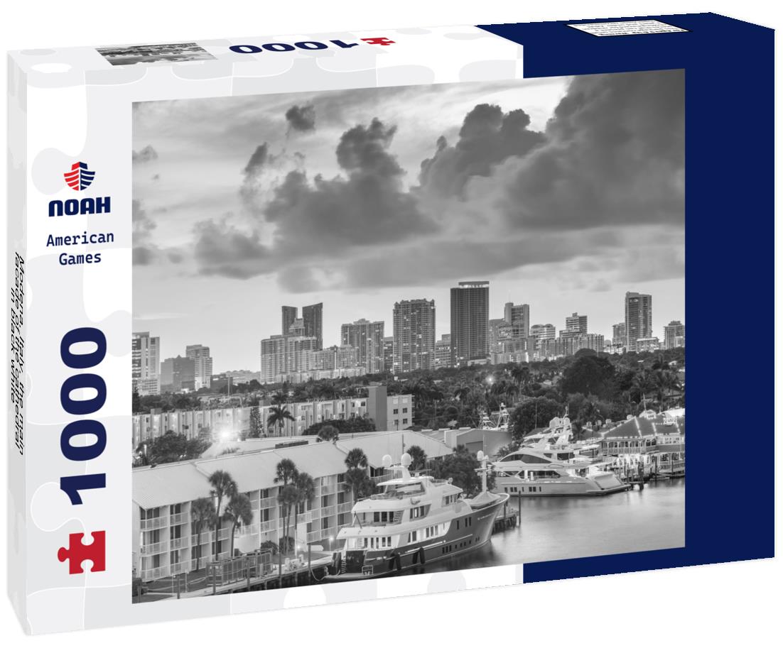 Noah Jigsaw Puzzle Modena, Italy, the main facade of the cathedral in black white 1000 pieces