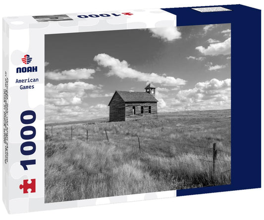 Noah Jigsaw Puzzle Procida, Italy old town skyline in the Mediterranean Sea during dusk in black white 1000 pieces