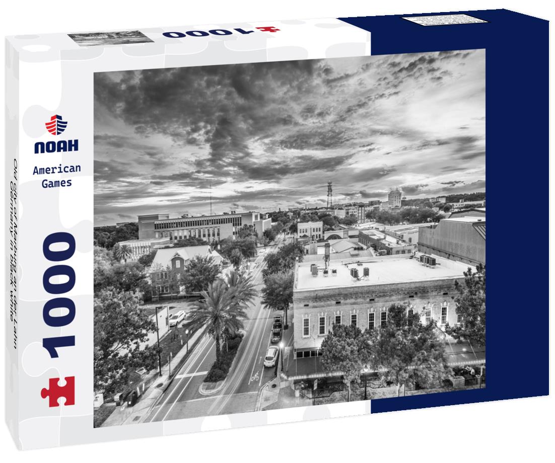 Noah Jigsaw Puzzle Old city of Marburg an der Lahn, Germany in black white 1000 pieces