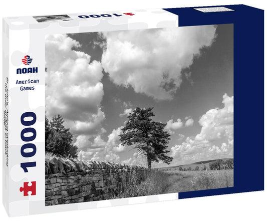 Noah Jigsaw Puzzle St. John's, Antigua overlooking the quay at dusk in black white 1000 pieces