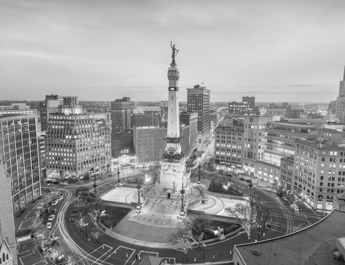Noah Jigsaw Puzzle Cityscape at night, San Diego, California, USA in black white 1000 pieces