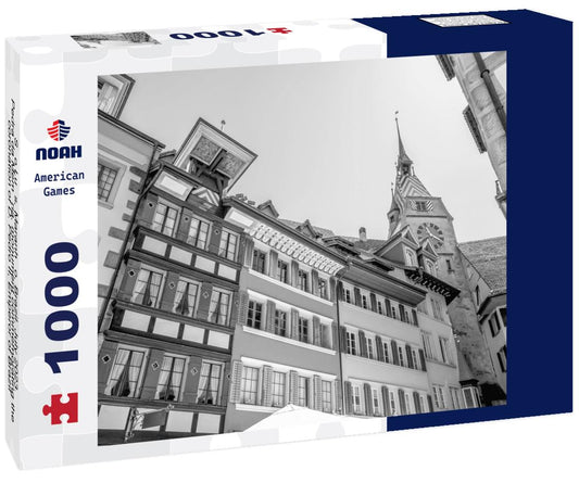 Noah Jigsaw Puzzle São Luís, Maranhão, Brazil. July 2023. Pedra da Memória, monument commemorating the coronation of D. Pedro II, Emperor of Brazil, a UNESCO World Heritage Site in black white 1000 pieces