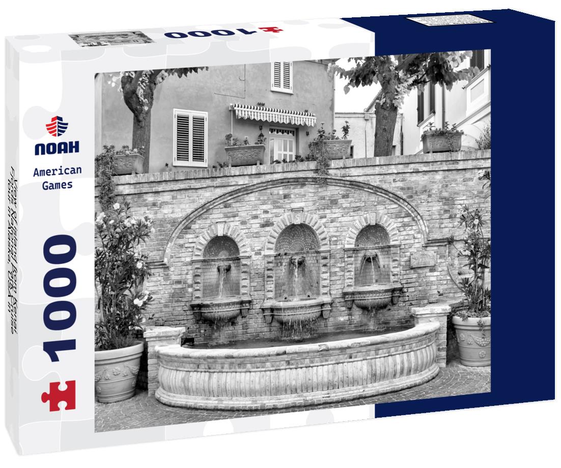 Noah Jigsaw Puzzle View of island from Kenai Fjords National Park Cruise tour in Alaska, USA in black white 1000 pieces