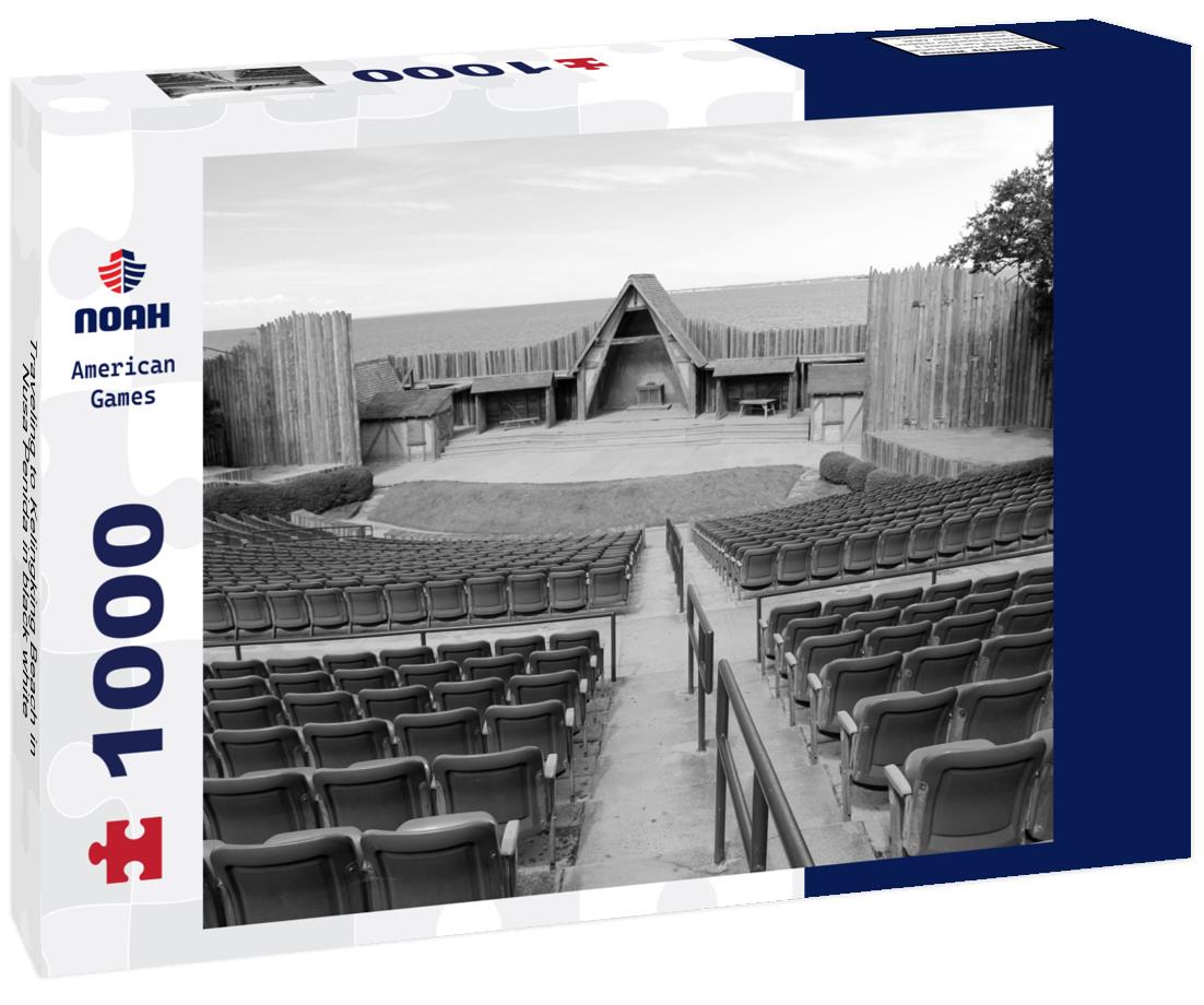 Noah Jigsaw Puzzle Traveling to Kelingking Beach in Nusa Penida in black white 1000 pieces