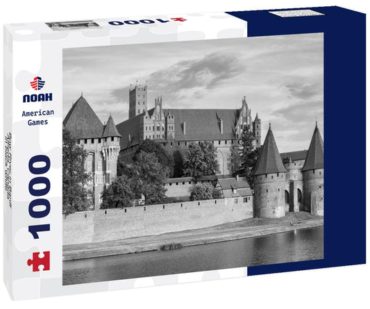 Noah Jigsaw Puzzle Bow River in Banff, Alberta, Canada in black white 1000 pieces