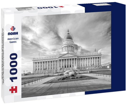 Noah Jigsaw Puzzle Picturesque colorful pink rocks of the Bryce Canyon National park in the winter season, Utah, USA in black white 1000 pieces