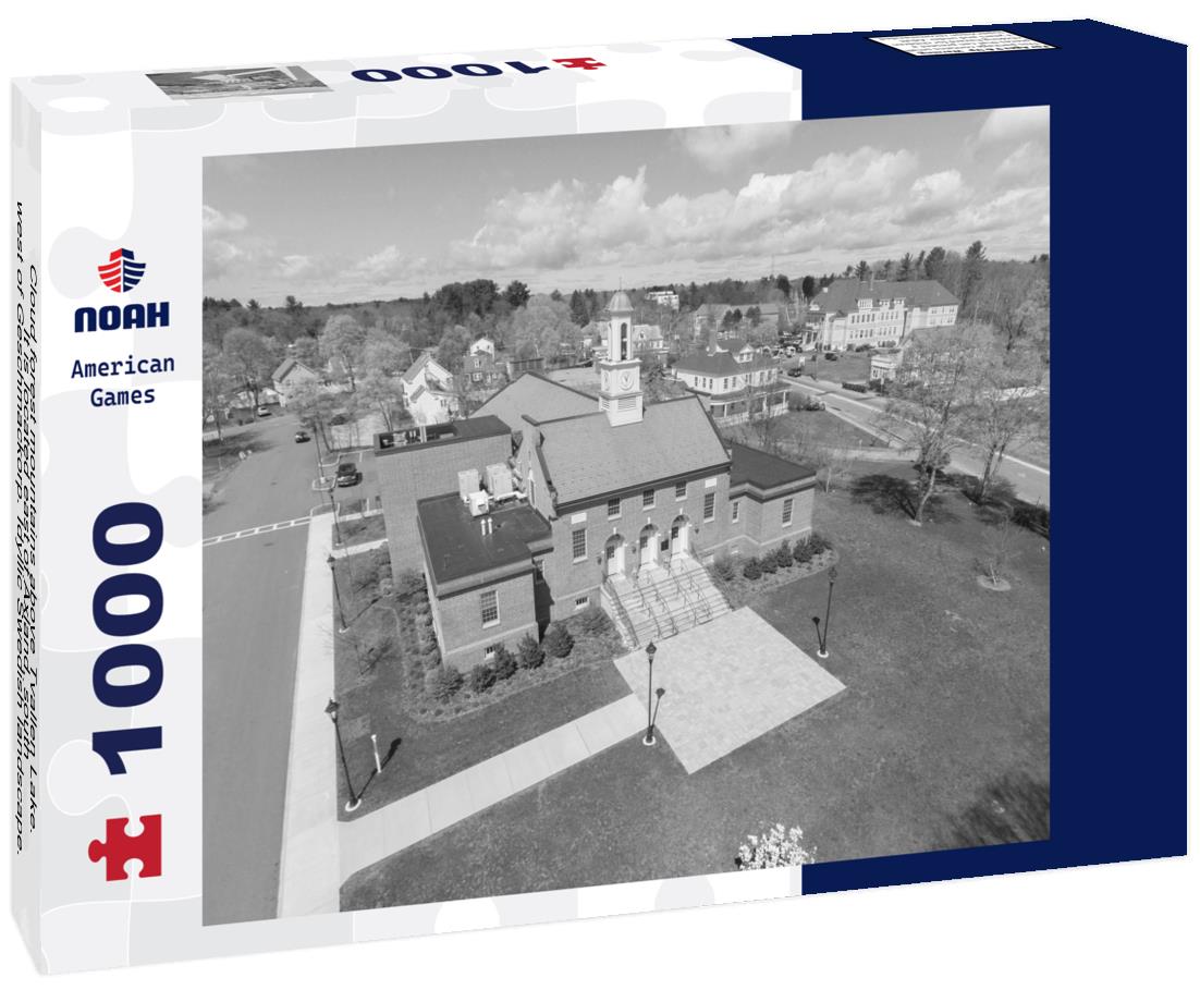 Noah Jigsaw Puzzle Cloud forest mountains above Tvallen Lake. It is located east of Axland, south-west of Geschmackorp. Idyllic Swedish landscape. Sweden's in black white 1000 pieces