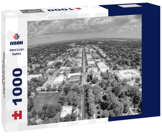 Noah Jigsaw Puzzle View over Sankt Wolfgang, Salzkammergut, Austria in black white 1000 pieces