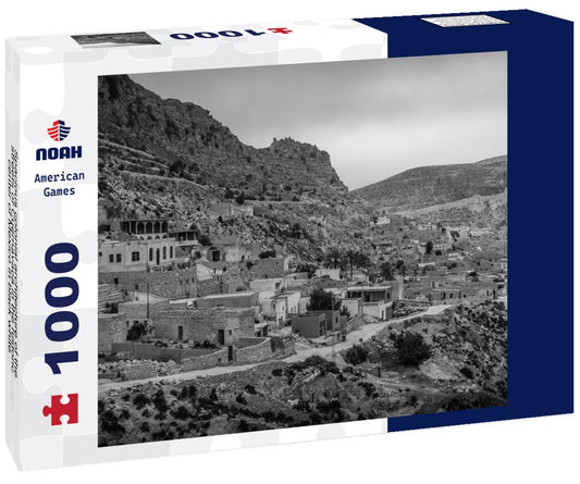 Noah Jigsaw Puzzle Spacious colonial architecture of the streets of Cuernavaca in the historic center of Mexico in black white 1000 pieces