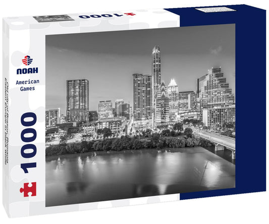 Noah Jigsaw Puzzle Old city of Brasov, Romania, Eastern Europe in black white 1000 pieces