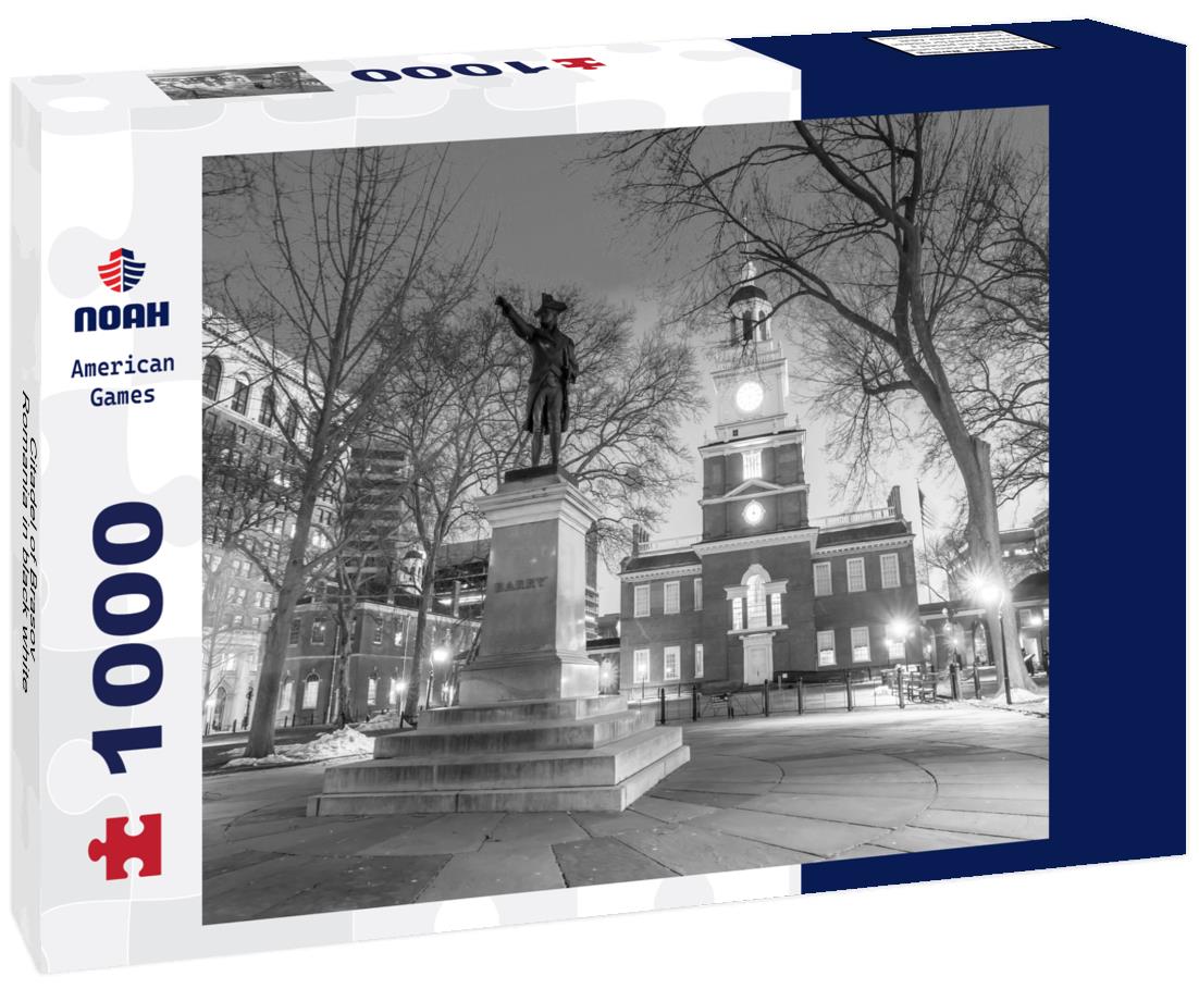 Noah Jigsaw Puzzle Citadel of Brasov, Romania in black white 1000 pieces