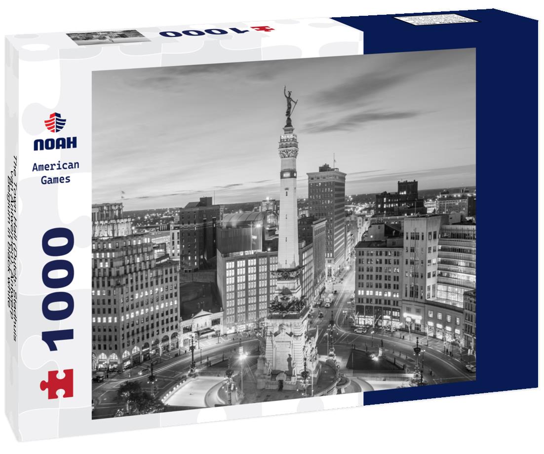 Noah Jigsaw Puzzle The Town Hall (Dutch: Stadhuis van Antwerpen), Antwerp, Belgium in black white 1000 pieces