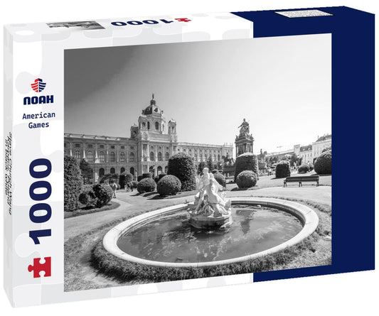 Noah Jigsaw Puzzle Stave Church Wang, Karpacz, Poland in black white 1000 pieces