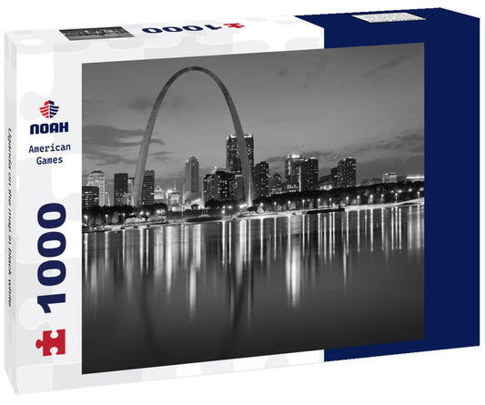 Noah Jigsaw Puzzle Uganda on the map in black white 1000 pieces