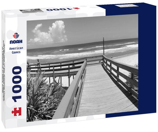 Noah Jigsaw Puzzle Aerial view of the Supreme Court and Oklahoma downtown cityscape at Oklahoma in black white 1000 pieces