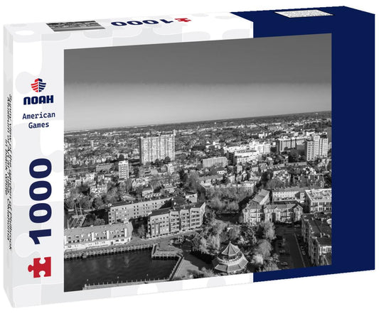 Noah Jigsaw Puzzle Sunny view of the garden of Philbrook Museum of Art at Tulsa, Oklahoma in black white 1000 pieces