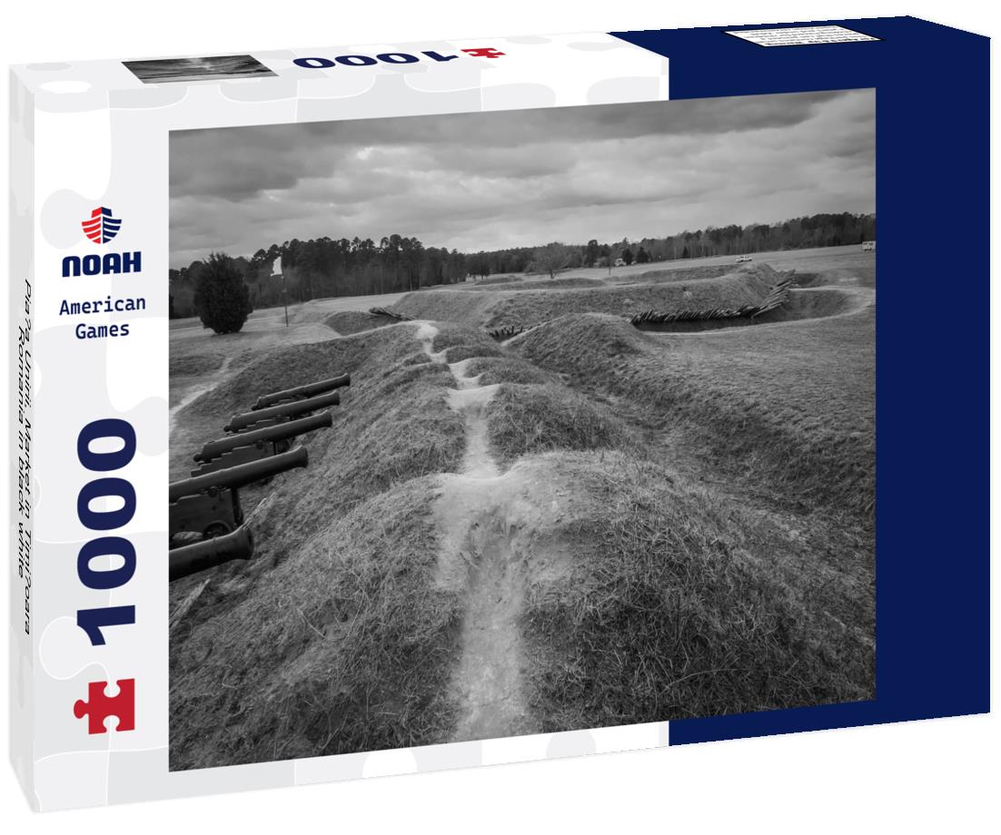 Noah Jigsaw Puzzle Pia?a Unirii, Market in Timi?oara, Romania in black white 1000 pieces