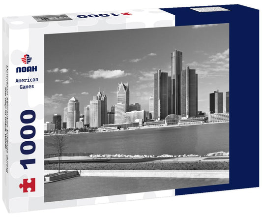 Noah Jigsaw Puzzle Downtown Milwaukee buldings during the day in black white 1000 pieces