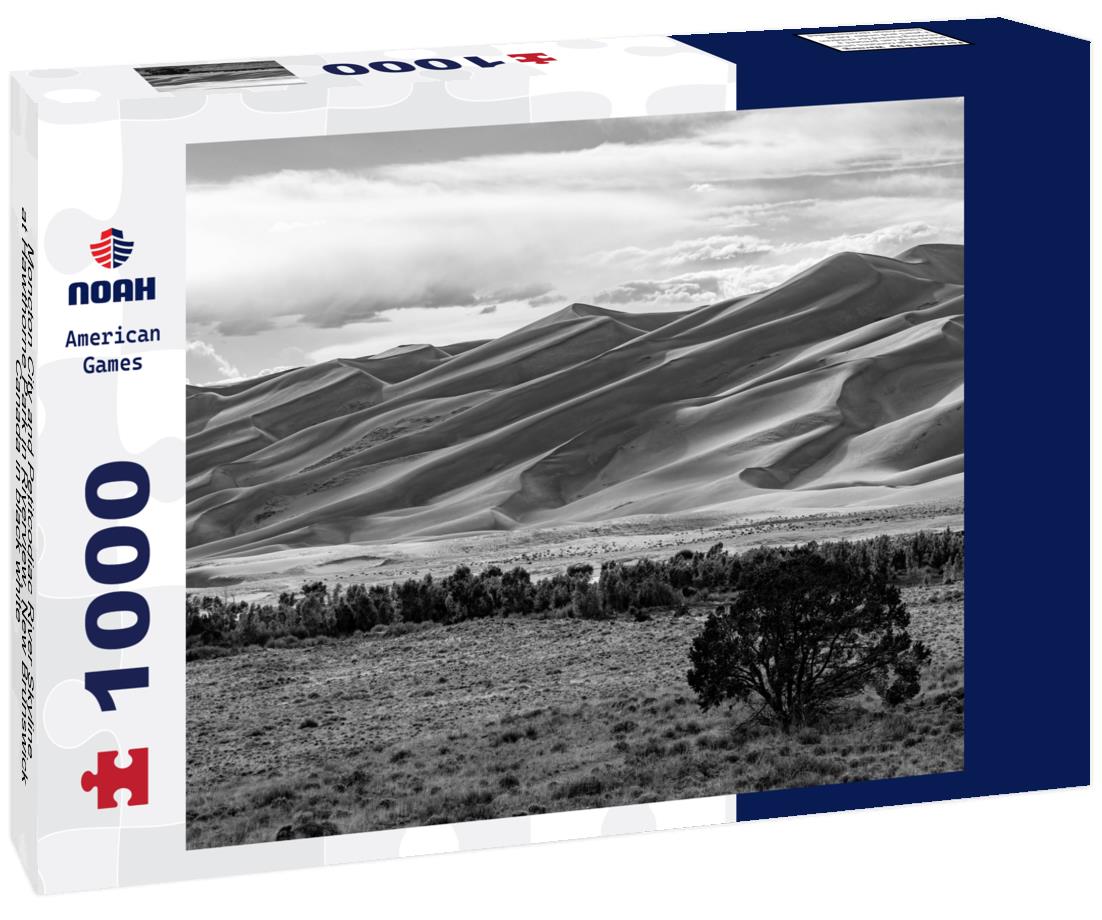 Noah Jigsaw Puzzle Moncton City and Petitcodiac River Skyline at Hawthorne Park in Riverview, New Brunswick, Canada in black white 1000 pieces