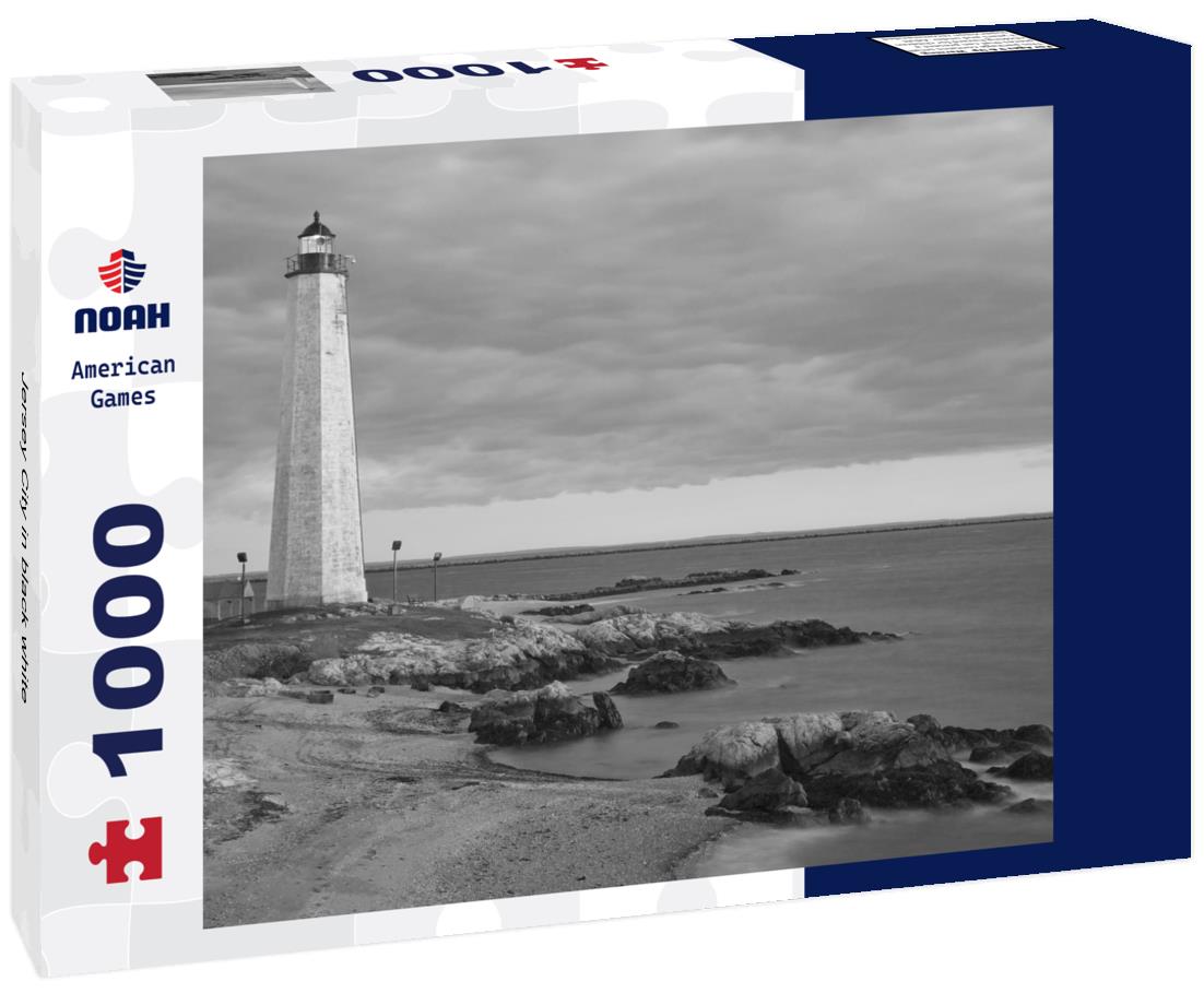 Noah Jigsaw Puzzle Jersey City in black white 1000 pieces