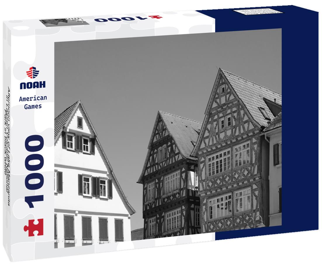 Noah Jigsaw Puzzle Afternoon view of Lake Manzanita in Lassen Volcanic National Park in black white 1000 pieces