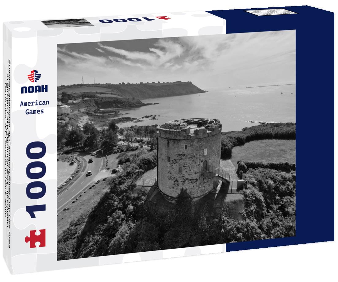 Noah Jigsaw Puzzle Summer afternoon at Cameron River Day Use Area in Hidden Lake Territorial Park, Northwest Territories, NT Canada in black white 1000 pieces