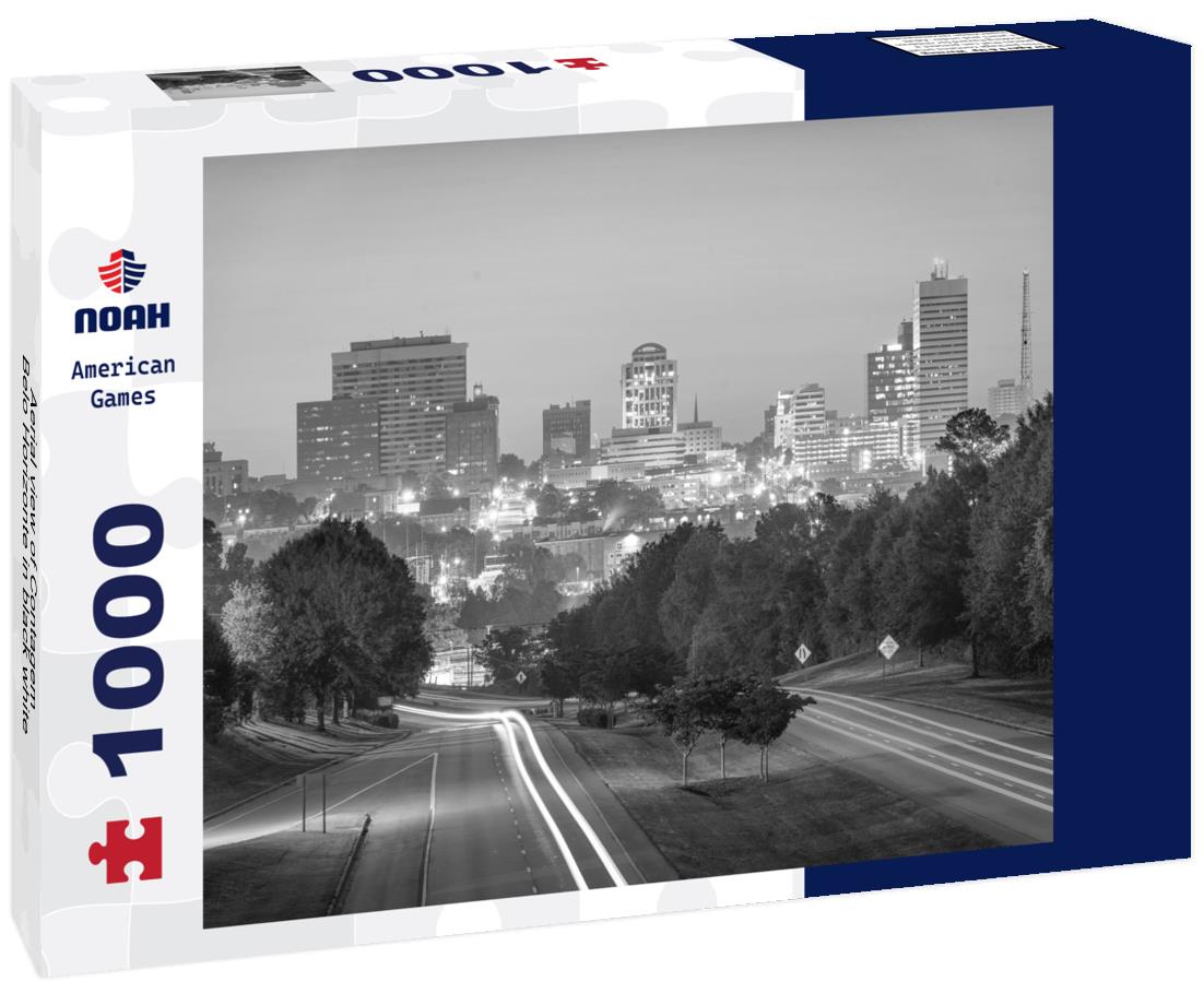 Noah Jigsaw Puzzle Aerial view of Contagem, Belo Horizonte in black white 1000 pieces