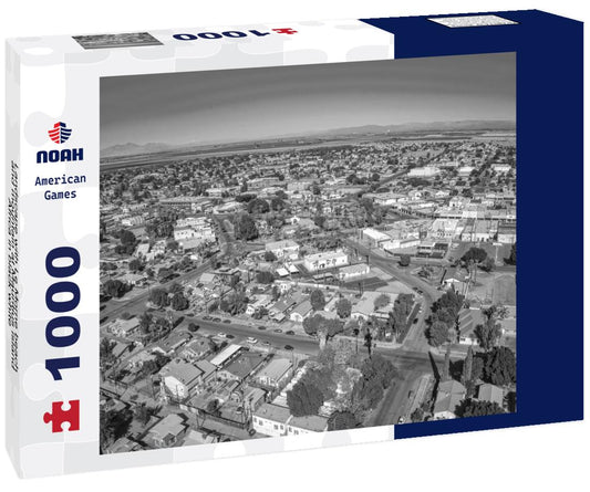 Noah Jigsaw Puzzle Landscape with Le Morne beach and mountain at Mauritius island, Africa in black white 1000 pieces