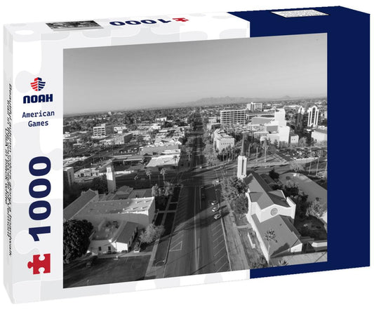 Noah Jigsaw Puzzle Beautiful autumn colors along a boardwalk trail in the countryside of Vermont, USA in black white 1000 pieces