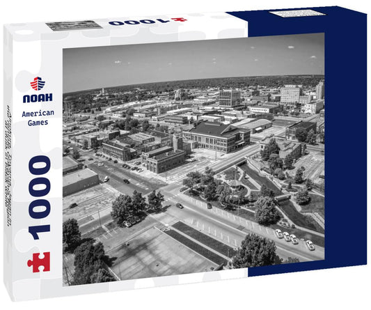 Noah Jigsaw Puzzle Ainokura, Toyama, Japan in the remote Gokayama Region at dusk in black white 1000 pieces