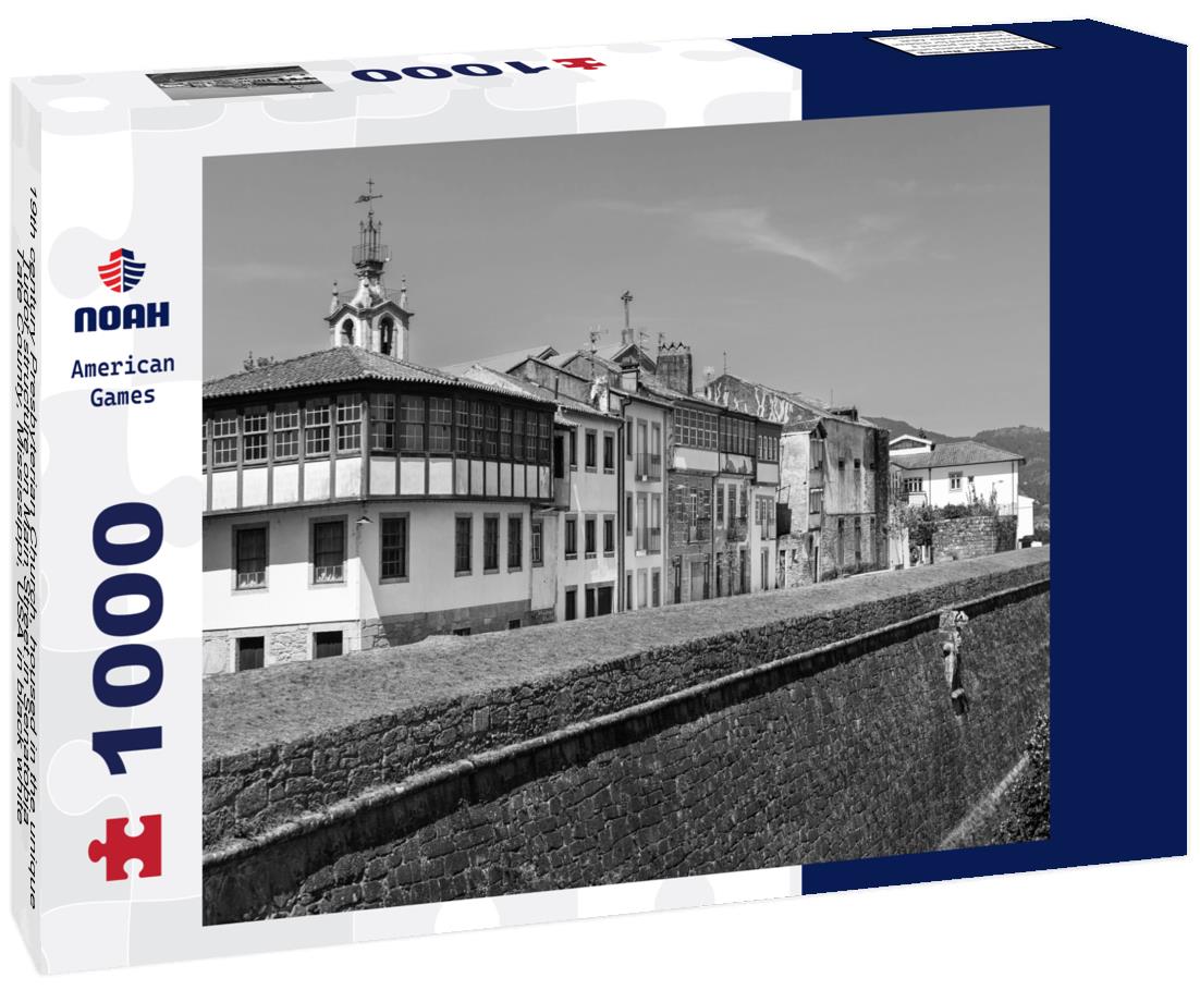 Noah Jigsaw Puzzle 19th century Presbyterian Church, housed in the unique Tudor structure on Main Street in Senatobia, Tate County, Mississippi, USA in black white 1000 pieces