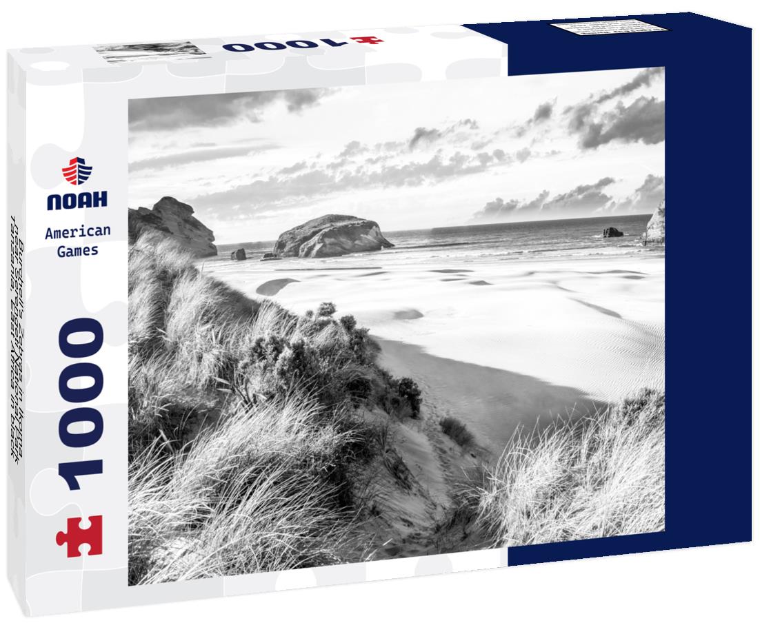 Noah Jigsaw Puzzle Burchell's Zebras in Ikoma, near Serengeti National Park, Tanzania, East Africa in black white 1000 pieces