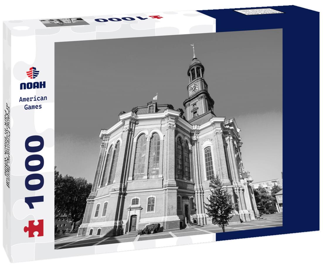 Noah Jigsaw Puzzle Grand Prismatic Spring at Yellowstone National Park in black white 1000 pieces