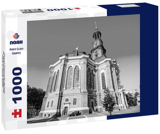 Noah Jigsaw Puzzle Grand Prismatic Spring at Yellowstone National Park in black white 1000 pieces