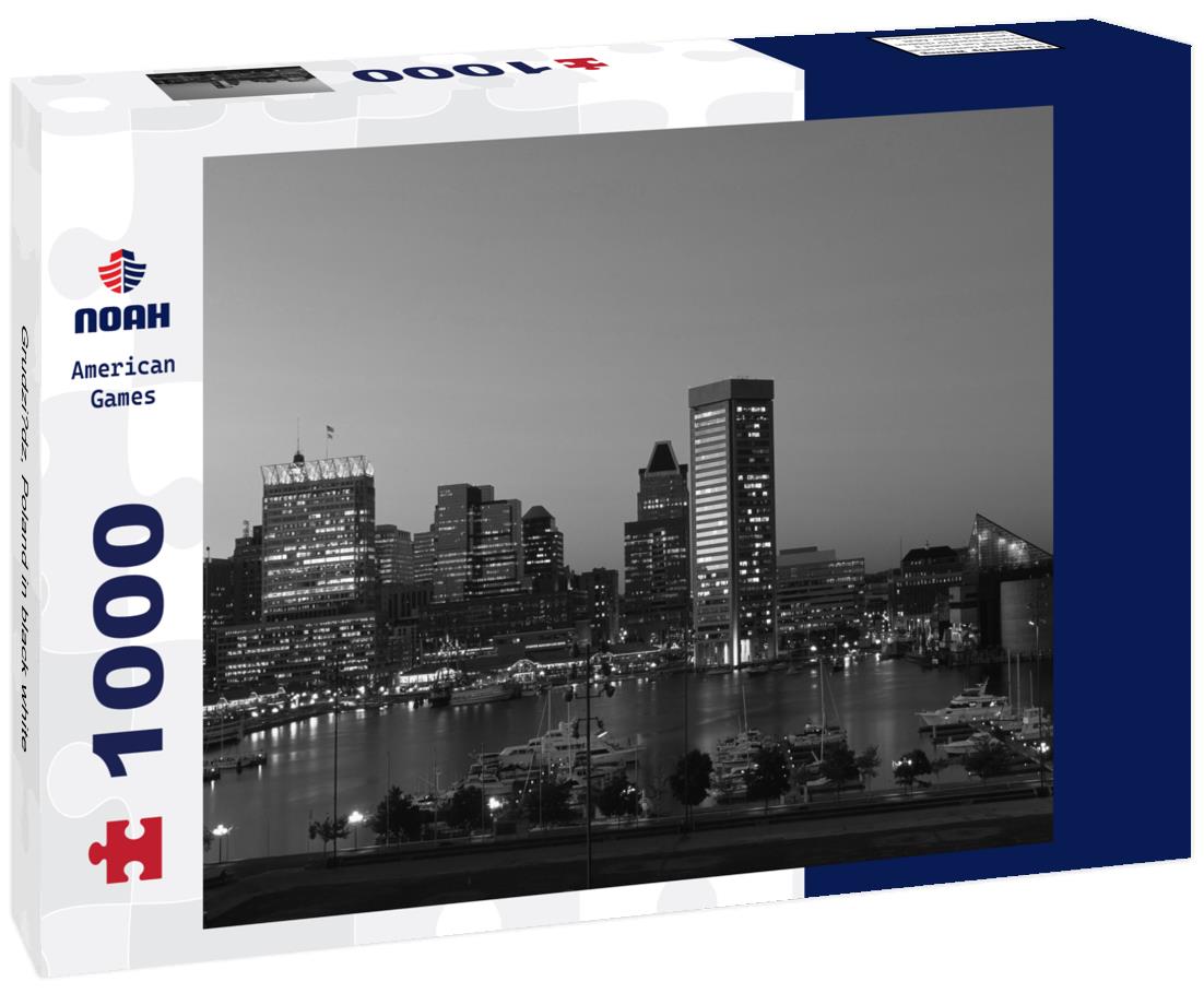 Noah Jigsaw Puzzle Grudziadz, Poland in black white 1000 pieces