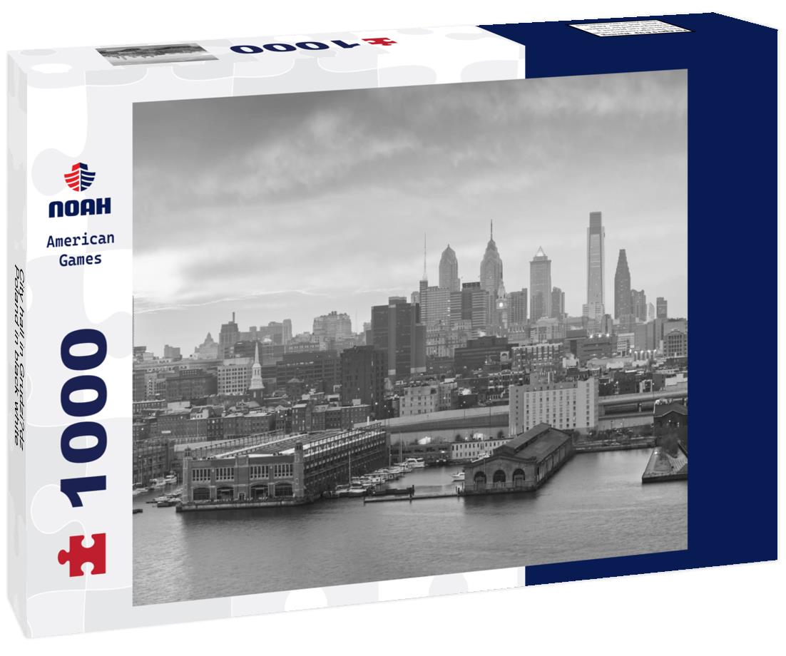 Noah Jigsaw Puzzle City hall in Grudziadz, Poland in black white 1000 pieces