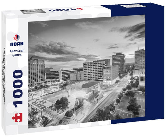 Noah Jigsaw Puzzle The Pond at Olathe Community Center in Olathe, Kansas in black white 1000 pieces