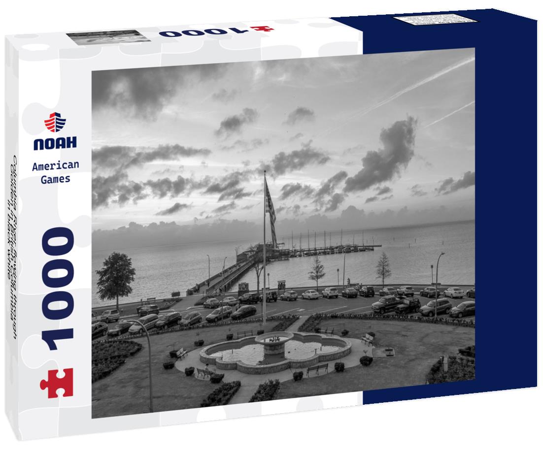 Noah Jigsaw Puzzle Columbia River flowing through Golden in British Columbia in black white 1000 pieces