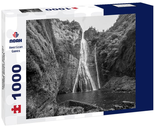 Noah Jigsaw Puzzle View of Aialik Glacier in Kenai Fjords National Park near Seward, Alaska in black white 1000 pieces