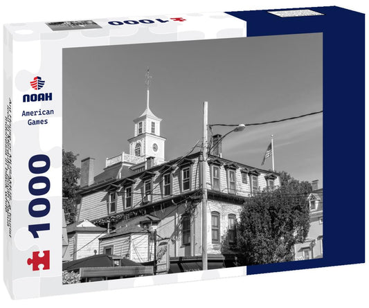 Noah Jigsaw Puzzle Ant House or MUSAMUS, a tourist icon in Merauke, South Papua, Indonesia in black white 1000 pieces