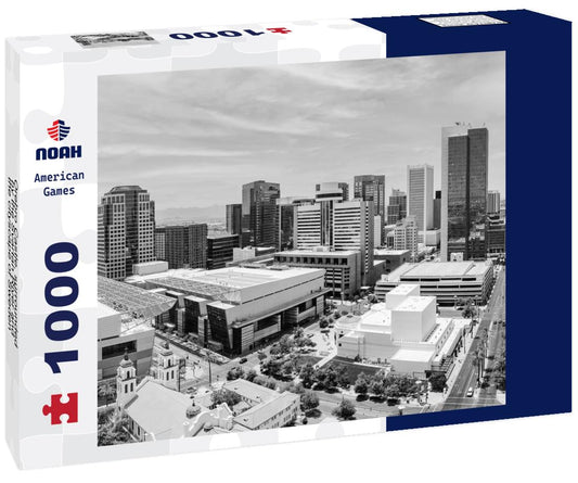 Noah Jigsaw Puzzle Orebro Castle, surrounded by the Svartan River and the cityscape of Sweden in black white 1000 pieces