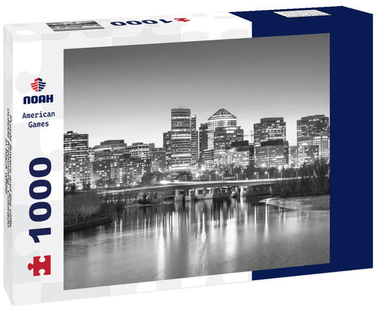 Noah Jigsaw Puzzle Purple flowers and the cliffs outside Kremmling, Colorado in black white 1000 pieces