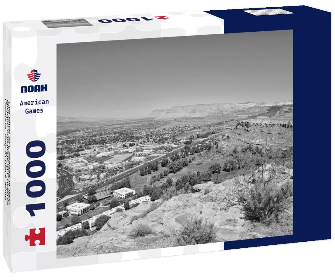 Noah Jigsaw Puzzle Old town of Cosenza in Italy. Historic buildings in Cosenza, Calabria, Italy in black white 1000 pieces