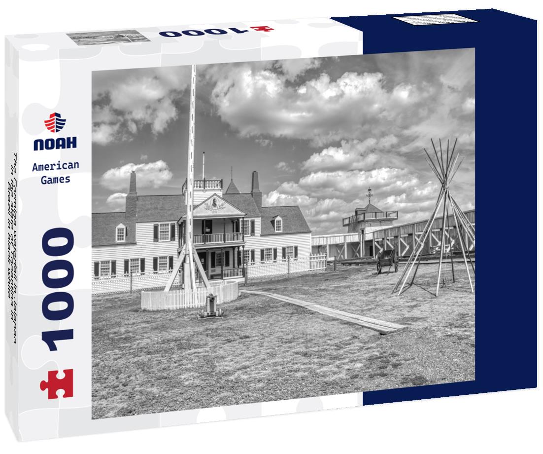 Noah Jigsaw Puzzle The Formiga waterfall in Jalapao in the state of Tocantins in Brazil in black white 1000 pieces