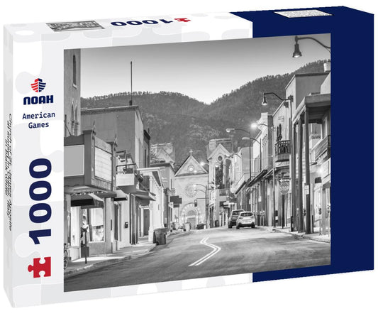 Noah Jigsaw Puzzle Church of St. James Apostle at sunset in Udine, Italy in black white 1000 pieces