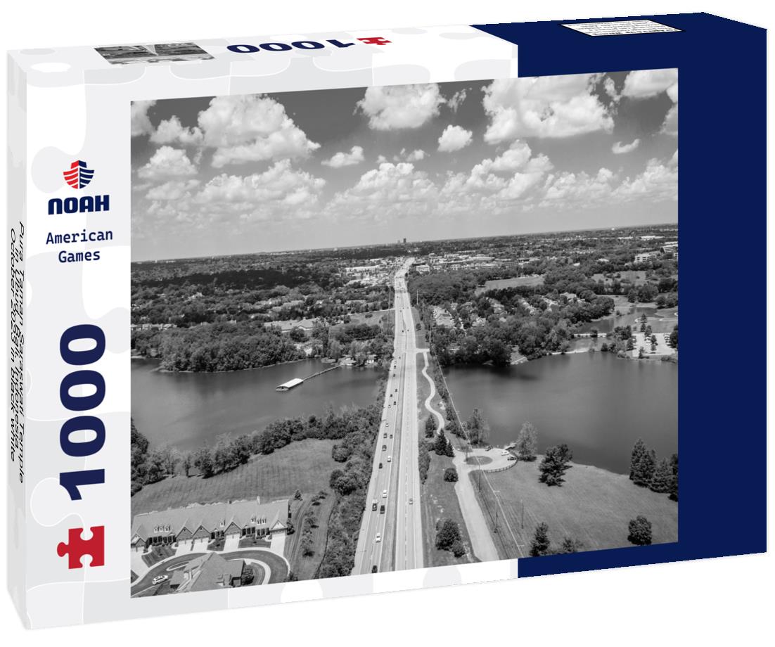 Noah Jigsaw Puzzle Pura Taman Saraswati Temple in Ubud, Bali, Indonesia, October 2023 in black white 1000 pieces